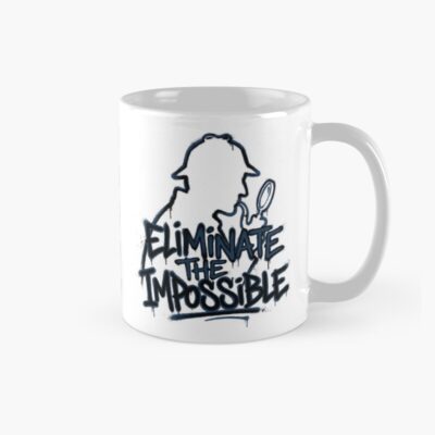 Sherlock Holmes Eliminate The Impossible Graffiti Silhouette Mug