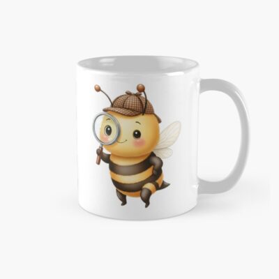 Detective Bee Cute Bumblebee Private Eye Illustration Mug