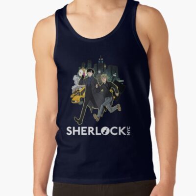 Sherlock Nyc Day White Logo Tank Top