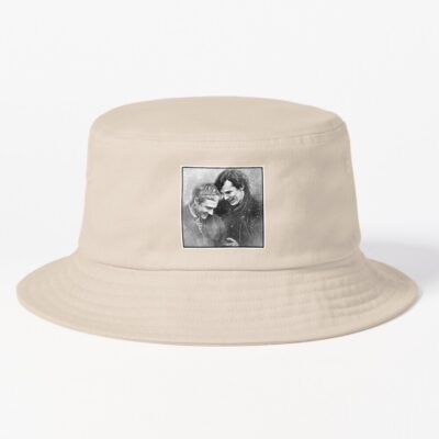 Sherlock Johnlock Laughing In The Snow Bucket Hat