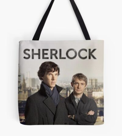 Sherlock Holmes City Background Tote Bag