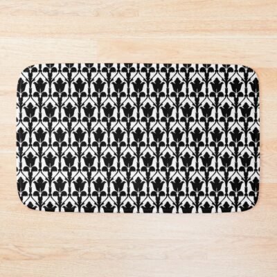 221B Wallpaper Black On White Bath Mat