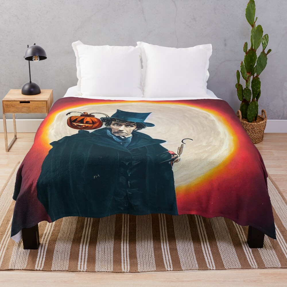 Sherlock Holmes Pumpkin Throw Blanket