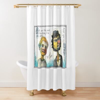Laughing In The Hallway Shower Curtain