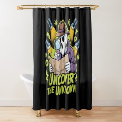 Mystery Awaits Uncover The Unknown Detective Spirit Shower Curtain