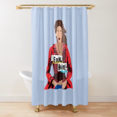 Enola Holmes Retro Shower Curtain