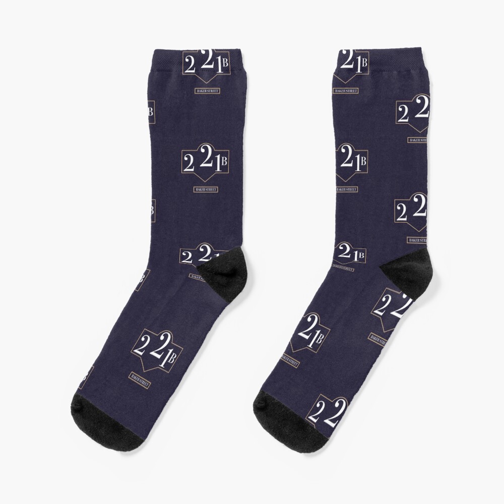 221B Baker Street Sherlock Holmes House Socks
