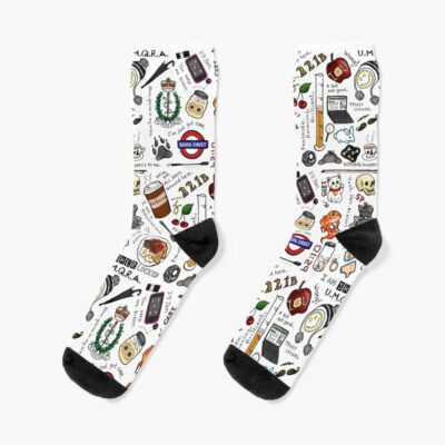 Sherlock Collage Color Socks