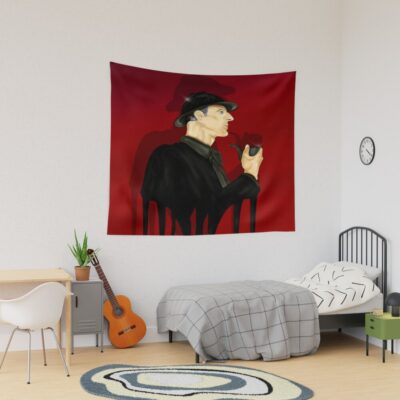 Sherlock Holmes With Background Tapestry