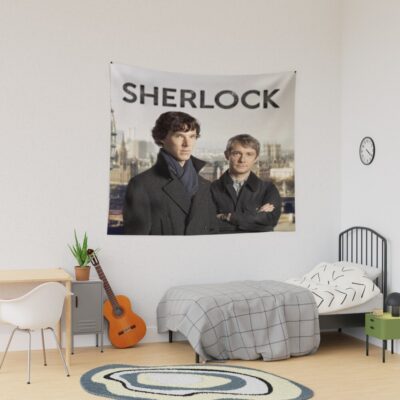 Sherlock Holmes City Background Tapestry