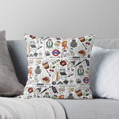 Sherlock Collage Color Throw Pillow