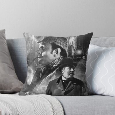 Sherlock Holmes Basil Rathbone Throw Pillow