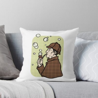 Bubbles Dear Watson Throw Pillow