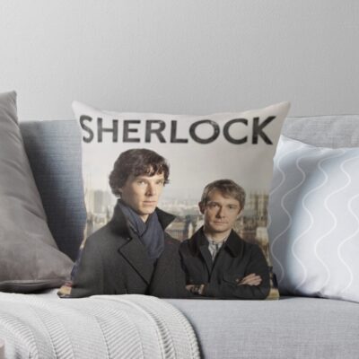Sherlock Holmes Brothers Throw Pillow
