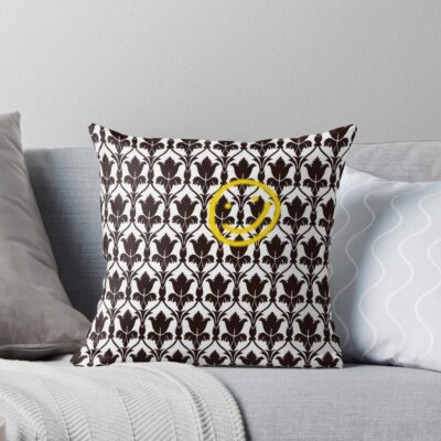 Sherlock Smile Face Throw Pillow